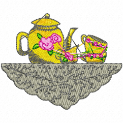 Teapots Embroidery Design 6 Teapots Embroidery Design 6